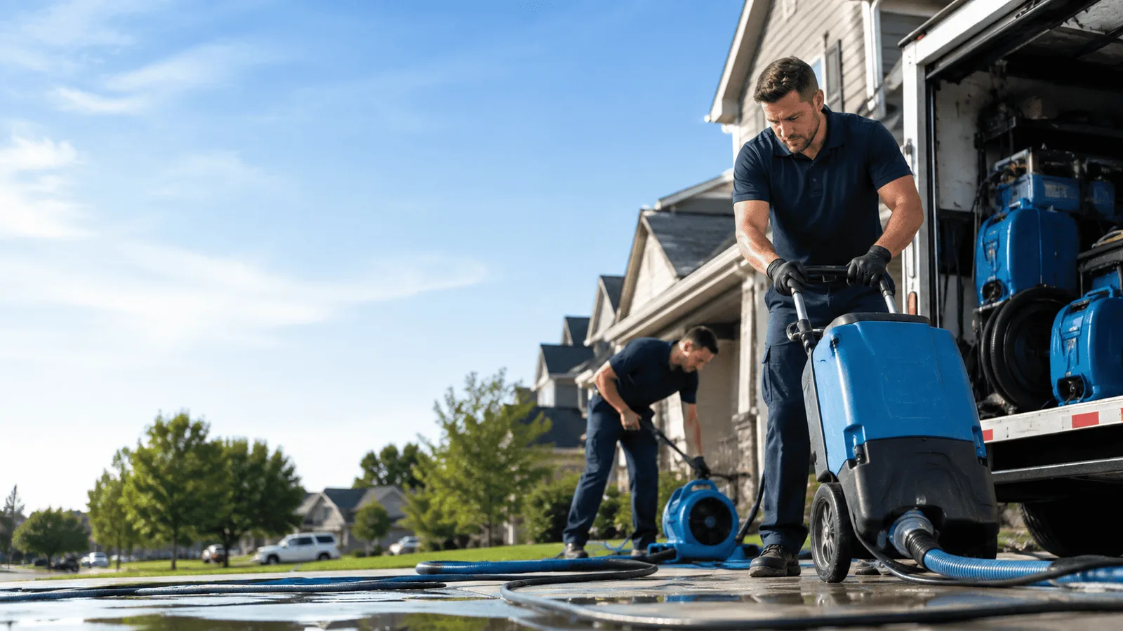 Dehumidification being performed in Lake Placid, NY